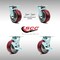 Service Caster 5 Inch SS Poly on Aluminum Caster Set with Roller Bearings 2 Swivel Lock 2 Brake SCC-SS30S520-PAR-BSL-2-TLB-2 - alternate 6